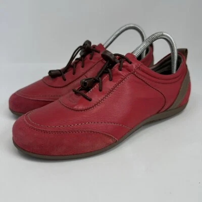 Vionic Orthaheel Tahoe Red Brown Leather Sneaker Women's 8 Suede Willa - Image 1 of 4
