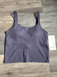 Lululemon Ebb to Street Scoop-Neck Cropped Tank Top B/C Cup, NFAL, NWT, Size 10 - Picture 1 of 5
