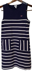 Vineyard Vines Dress Girls 14/16 Blue Stripe Sleeveless Pockets Youth Size XL - Picture 1 of 6