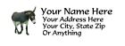 30 pièces étiquettes d'adresse de retour/envoi personnalisées âne 1"x2,625" gratuit S/H