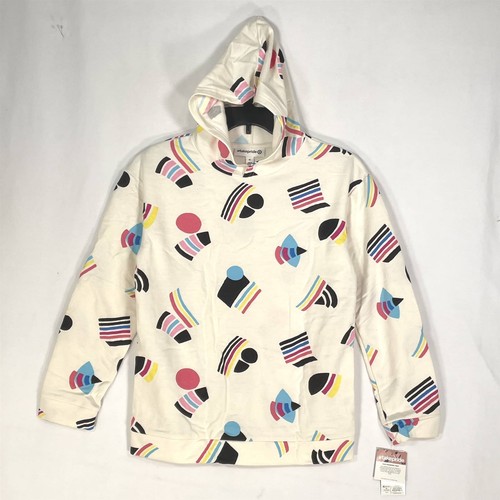 OFF WHITE Felpa con cappuccio grafica takepride bambini X Large maniche lunghe pile avorio