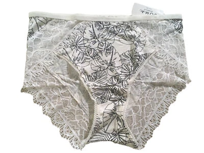 NEW Soma Embraceable Enchanting Lace High-Leg Brief Panty Ivory Floral Size S - Image 1 of 4