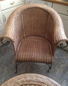 Table +Arm Chair Rattan + Metal Indoor / Bedroom / Balcony / Patio - John Lewis - Picture 1 of 7