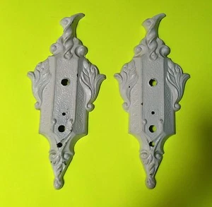 Par de placas antiguas de hierro fundido moldeado - Imagen 1 de 5