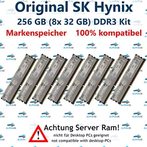 256 GB (8x 32 GB)Lrdimm ECC DDR3-1600 Fujitsu Primergy RX200 S8 Server RAM - Picture 1 of 1