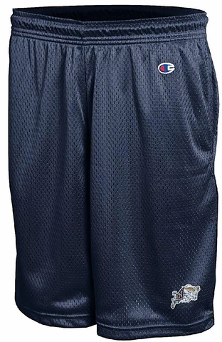 Navy Midshipmen Men’s Blue Poly Mesh Workout Shorts Cover