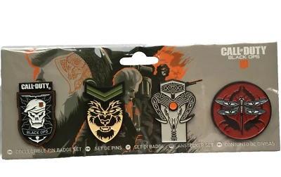 Call Of Duty Black Ops IIII 4 Collectible Pin Badge Set 4 Collectible Pin Badges - Image 1 of 4