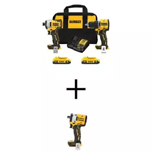 DEWALT Kit combinato 2 utensili ATOMIC 20V MAX Li-Ion senza fili con chiave a percussione 1/2" - Foto 1 di 11