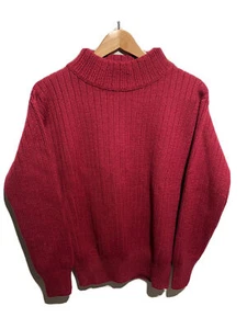 Original Jil Sander Men Pullover Wool Maroon Sweater Size 46 - Picture 1 of 5