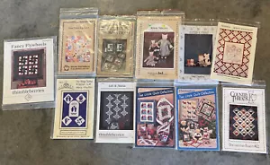 Lot of 11 Quilt Patterns Various Designers Thimbleberries, Country Threads Etc - Picture 1 of 5