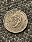 1942-S+Australia+One+Shilling+Silver+Coin+WWII+Era+KGVI