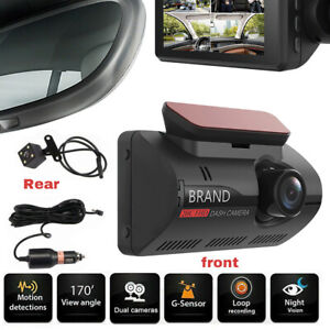 New Listing4' Hd 1080P Dual Lens Car Dvr Dash Cam Recorder G-Sensor Front and Rear Camera