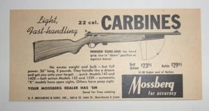 1955 Mossberg .22 Cal Carbines Advertisement New Haven, Conn. - Picture 1 of 1