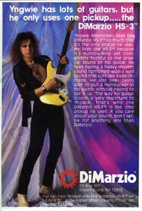 Pastillas de guitarra DiMarzio 1986 Yngwie Malmsteen antigua revista impresa ¿Regalo? (4113) - Imagen 1 de 1