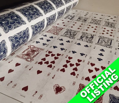 UNCUT SHEET of Bicycle Legacy BLUE Playing Cards  - Image 1 of 4