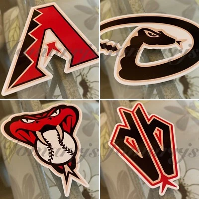 Arizona Diamondbacks Team Logo MLB Sticker Decal #RattleOn waterproof 2"-18" - Image 1 of 2