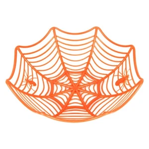 Spider Web Bowl Fruit Plate Candy Biscuit Basket Halloween Party Decor For Kids - Picture 1 of 13