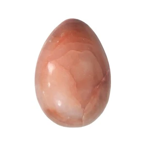 Vintage Marble Alabaster Egg Pink Stone Table Decor Paperweight Figurine 2 3/4" - Picture 1 of 12
