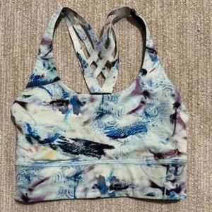 Lululemon Mind Over Miles Bra Woman's Size 4 Exposure Multi Activewear Top - Picture 1 of 10