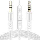 3.5mm Male to Male AUX Extension Cable Cord Headphone Audio Mic Volume Control