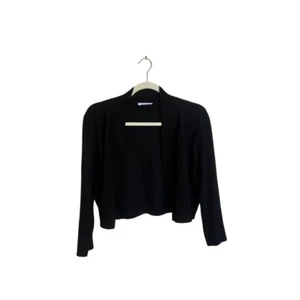 Calvin Klein Black Cardigan Open Front Knit Sweater Jacket Classic Size Medium - Picture 1 of 7
