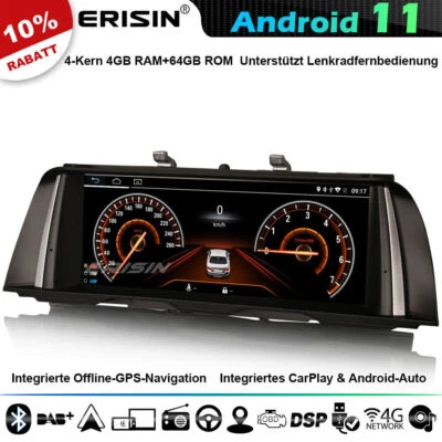 10.25 IPS 64GB Android 12 Autoradio GPS Navi für BMW 5er F10/F11 mit NBT CarPlay - Bild 1 von 4