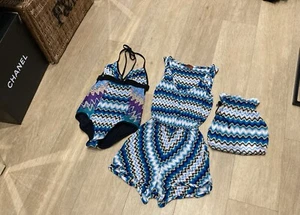 Impresionante conjunto de trajes de baño de 3 piezas Missoni Mare IT40 - Imagen 1 de 11