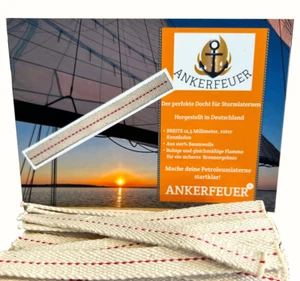 5x Docht Baumwolle für Feuerhand Laterne, 12.5 mm breit, exakt für den Brenner! - Picture 1 of 7