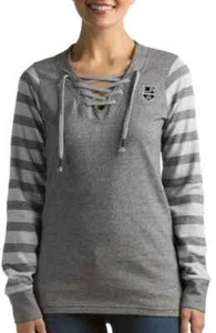 Antigua Women's Los Angeles Kings Rumble Lace Up Sweatshirt-Black, XL - Picture 1 of 15