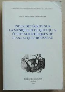 Index des écrits sur la musique et quelques écrits scientifiques De J-J ROUSSEAU - Imagen 1 de 2