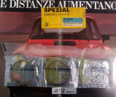 A 112 ABARTH 70 HP PISTON RINGS FOR ONE PISTON DIAMETER SIZE MM. 67.2 (0137) - Immagine 1 di 3
