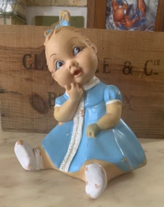 VINTAGE 21cm RUBBER TOY baby BIMBA SEDUTA RUBBERTOYS no ledra ledraplastic 1960s - Imagen 1 de 11
