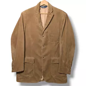 Polo Ralph Lauren Corduroy Blazer Men's Medium Brown Sports Jacket Suit Vintage - Picture 1 of 23