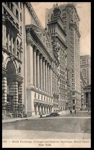 1907 Börse Gillinger & Hannover Broad Street NYC ungeteilte Postkarte - Bild 1 von 2