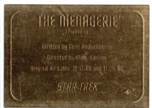 Star Trek The Original Series Season One 1997 Gold Plaque # G16 - Picture 1 of 2