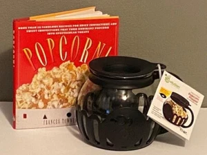Micro-Pop Popcorn Popper 3-in-1 Lid Microwave Use Ecolution BLACK 1.5qt + BOOK - Picture 1 of 10