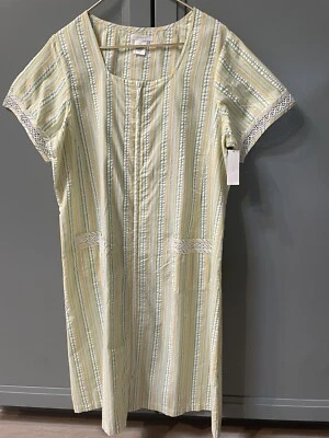 Vestido de casa grande verde/amarillo de colección nuevo con etiquetas cremallera encaje etiqueta Kmart ROSA Foto 1 de 4