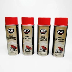 4x K2 Bremssattellack rot 400ml L346CE Sprühlack Sprühfarbe Spraydose Bremsen - Afbeelding 1 van 7