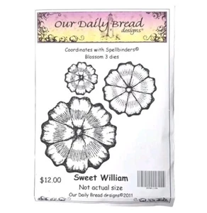 SWEET WILLIAMS Our Daily Bread Designs Cling Rubber Stamps Flowers Garden um16 - Picture 1 of 3