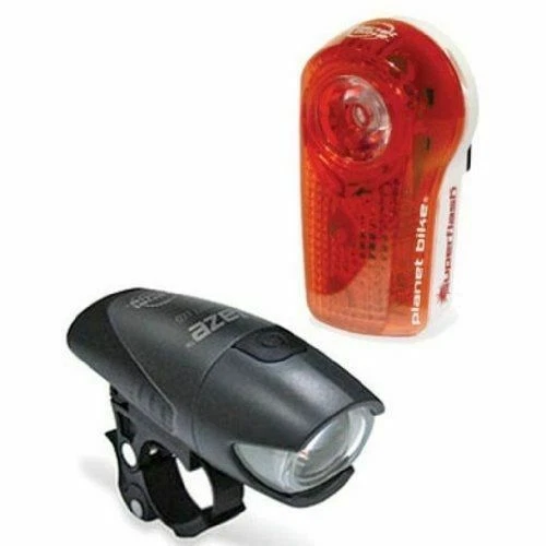 Planet Bike 3040 Superflash Tail Light and Blaze Headlight Set