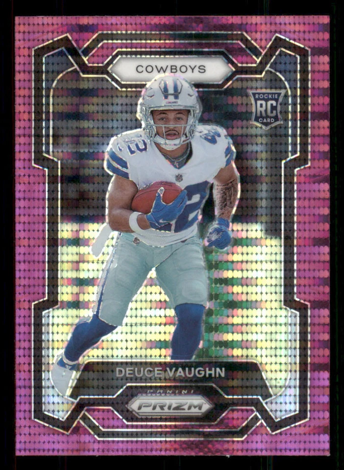 2023 Panini Prizm Prizms Purple Pulsar #324 Deuce Vaughn - Image 1 of 2