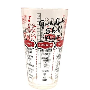 Mezclador/coctelera de vidrio federal vintage MCM 6" para bar - Imagen 1 de 7