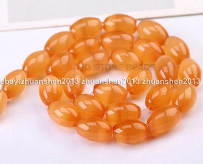 8x12mm 10x14mm Rice Shape Mexican Opal Cat's Eye Gemstones Loose Beads Strand - Image 1 of 4