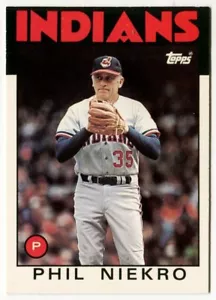 1986 Topps Traded #77T Phil Niekro Cleveland Indians - Picture 1 of 2