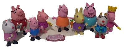 Figuras de Peppa Pig - Lote de 9 - Dad Zebra Susie Sheep George Dog Jazwares 2003 Foto 1 de 4