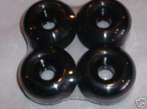 涡轮滑板轮 - 黑色 - 4 轮套装 - 全新  — 第 1/1 张图片