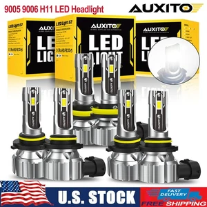 9005 9006 H11 Kit de luces antiniebla LED combinado de faros bombilla de haz alto bajo blanco 6500K - Imagen 1 de 13
