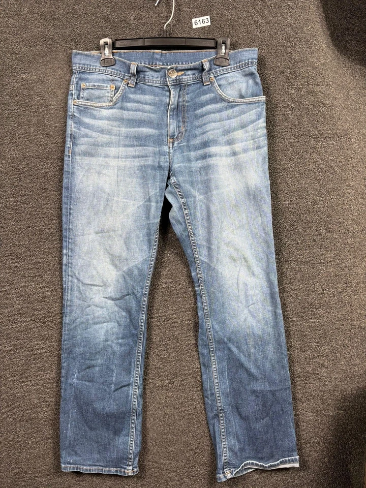 Pantalones de mezclilla Armani Exchange para hombre 33 cortos azules lavado claro pierna recta hechos en EE. UU. Foto 1 de 4