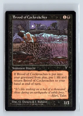 (4x) BROOD OF COCKROACHES – MTG Magic the Gathering Card – Visions – Uncommon - Image 1 of 4