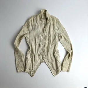 RUNDHOLZ DIP Size S Linen Light Button Up Distressed Jacket - Picture 1 of 16